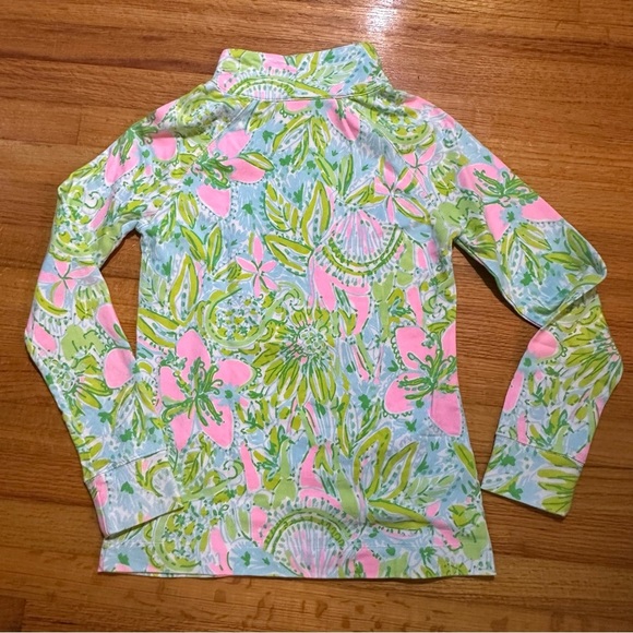 LILLY PULITZER Women's  HALF ZIP UP FLORAL JACKET SWEATSHIRT SIZE XS (b5 - Picture 8 of 11